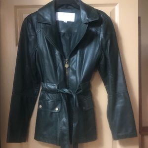 Jessica Simpson Dark green gorgeous faux leather jacket